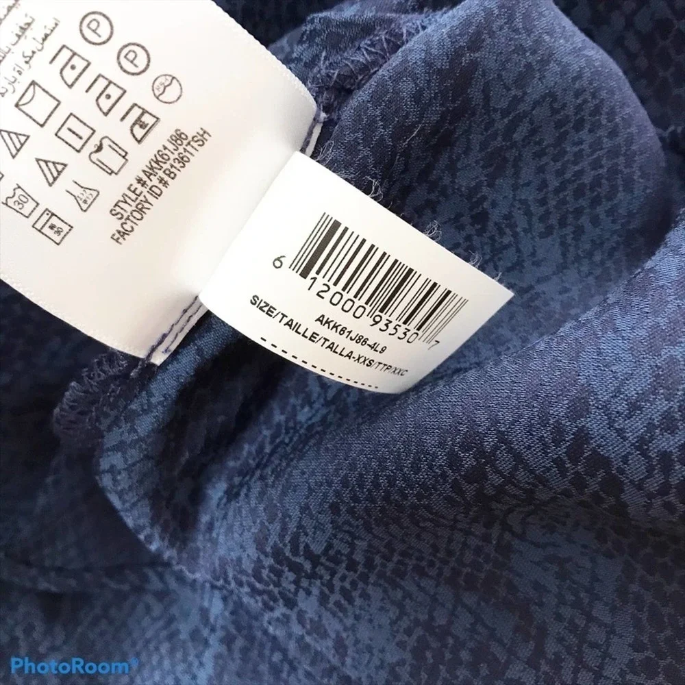 Bcbgeneration blue snakeskin shift dress XXS NWOT - Picture 8 of 9